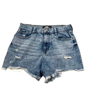 Rewash Cut Off Denim Shorts Light Wash Distressed